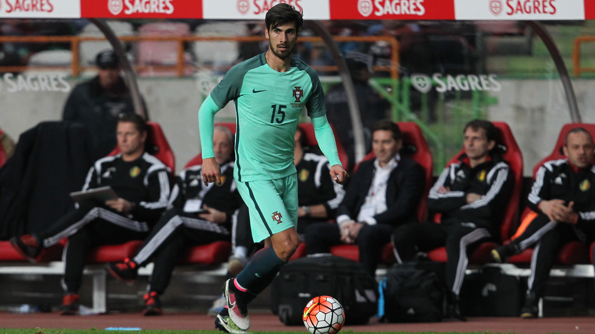 André Gomes, durante un amistoso con Portugal. (Getty)