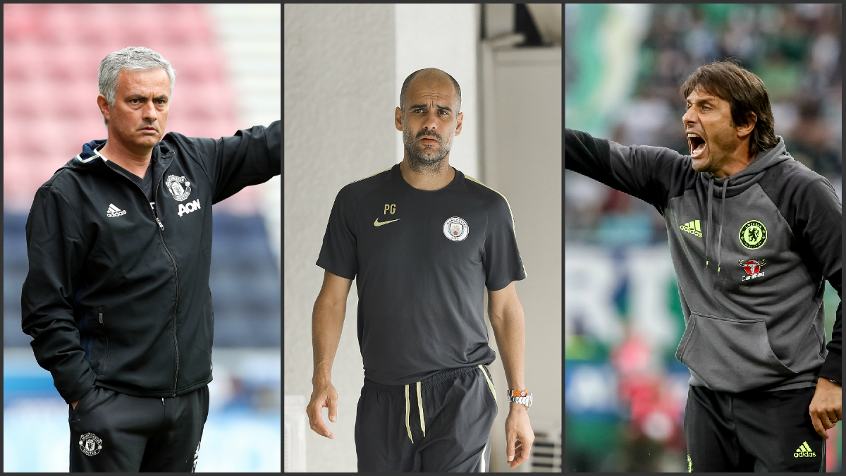 Mourinho, Guardiola y Conte, caras nuevas de la Premier. (Getty Images)