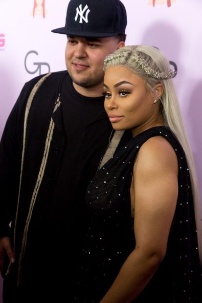 HOLLYWOOD, CA - MAY 10: Rob Kardashian and Blac Chyna arrive at her Blac Chyna Birthday Celebration And Unveiling Of Her "Chymoji" Emoji Collection at the Hard Rock Cafe on May 10, 2016 in Hollywood, California. (Photo by Greg Doherty/Getty Images)