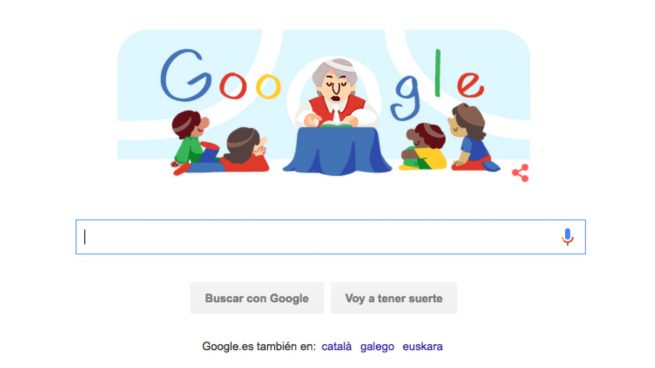 Google homenajea hoy a Gloria Fuertes en el 99 aniversario de su nacimiento