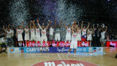El Real Madrid celebra la Liga Endesa. (Getty)