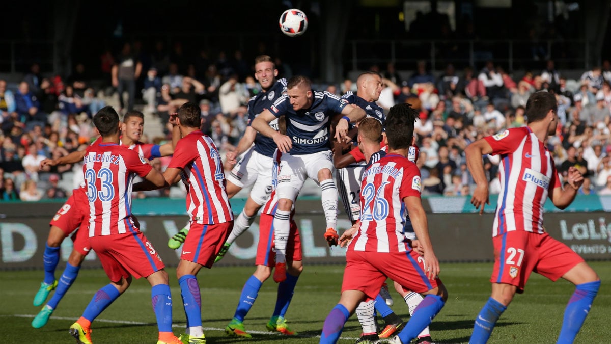 El Atlético perdió 1-0 contra el Melbourne Victory. (Getty)