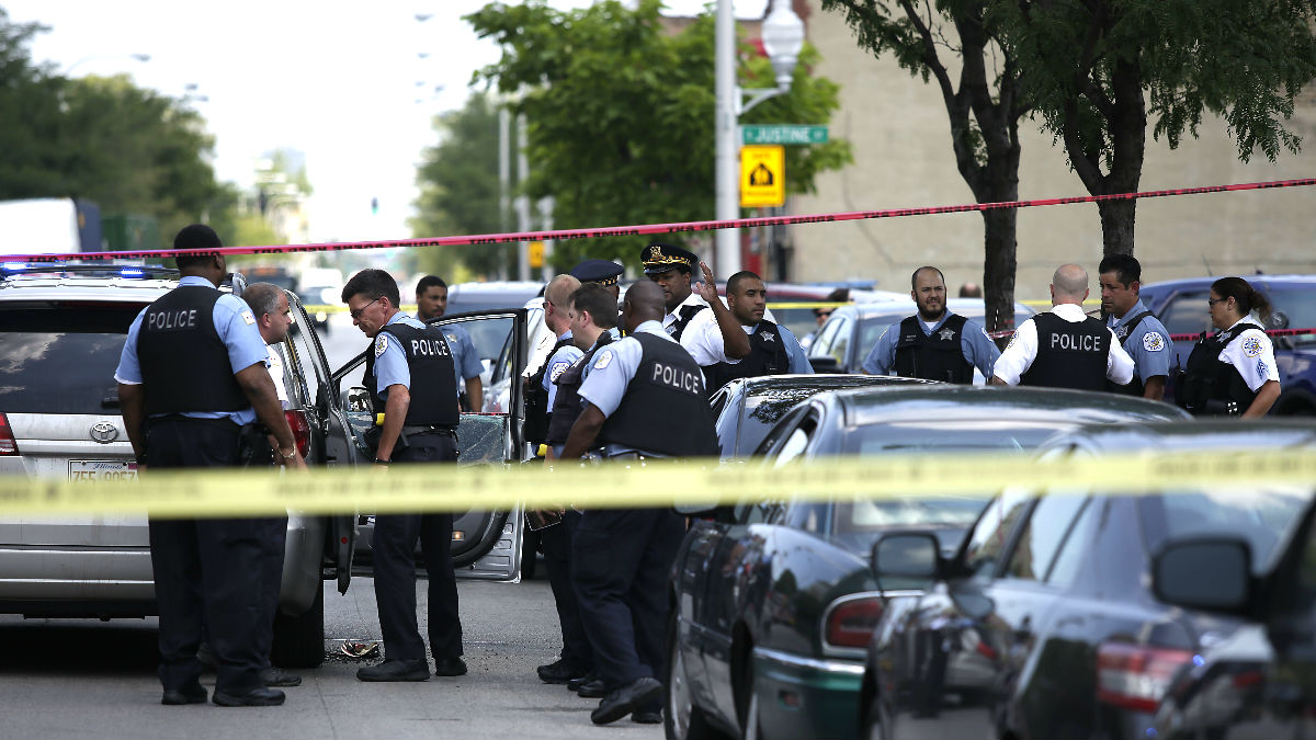 Policías estadounidenses en la calle (Foto: AFP).