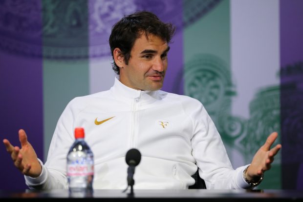 Roger Federer en Wimbledon. (Getty)