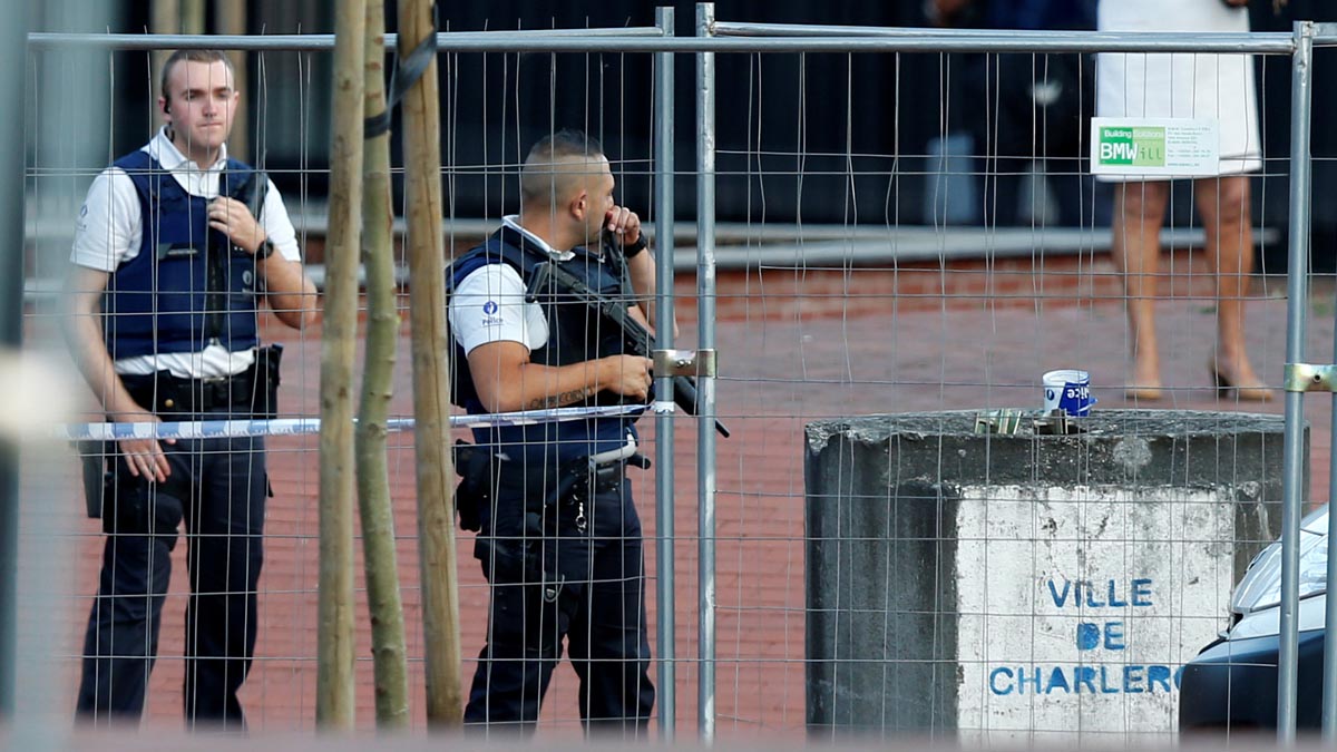 Policía en Charleroi (Foto: Reuters)