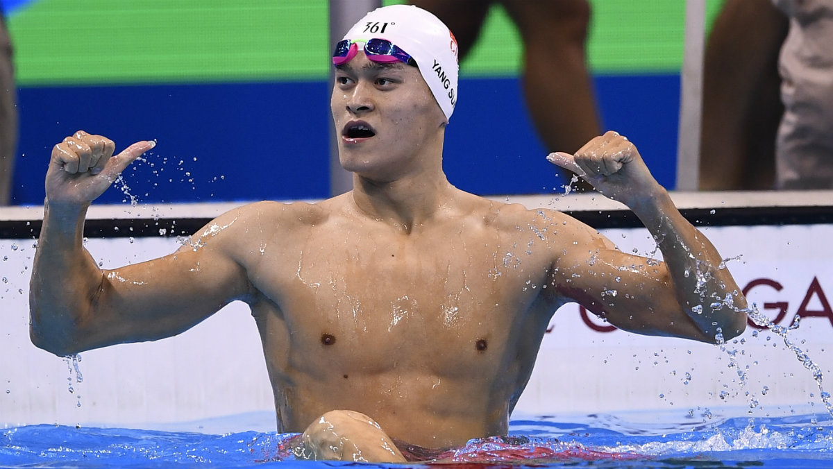El campeón de 200 metros libre, Sung Yan, acusado de dopaje por los franceses. (AFP)