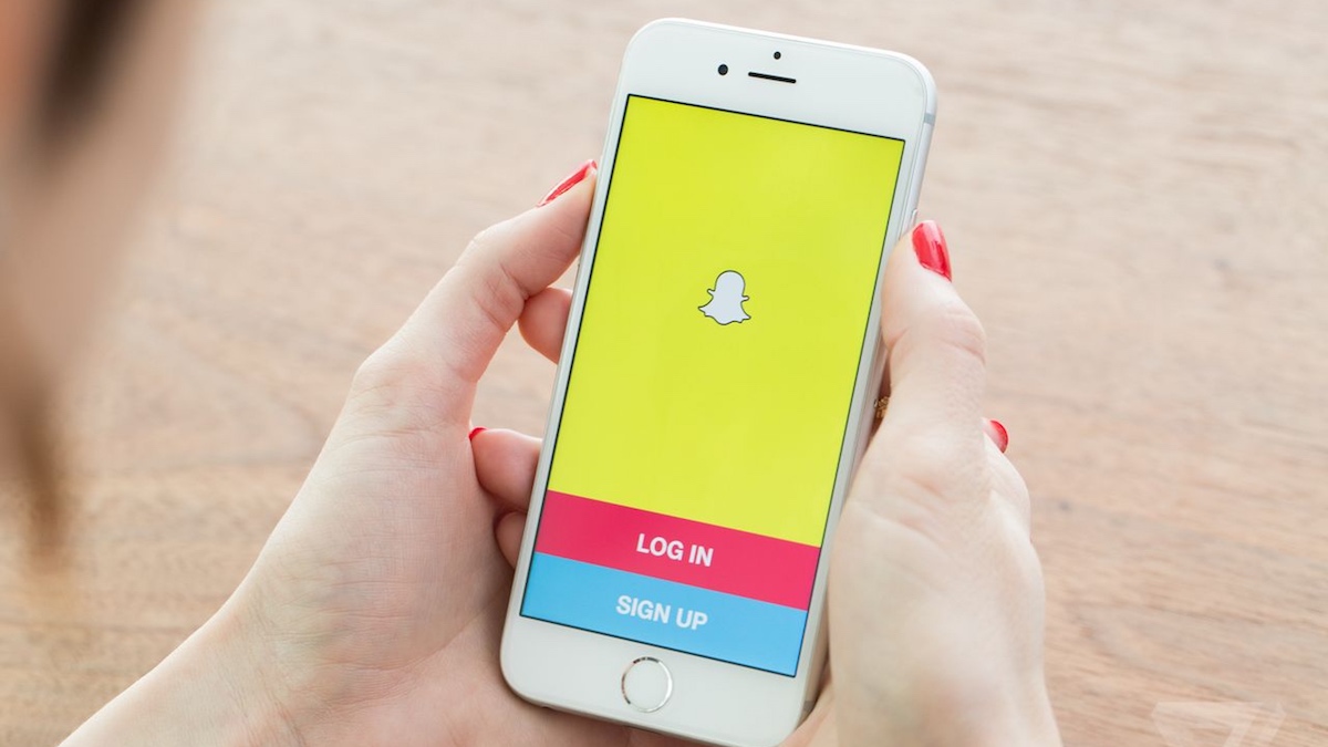 Aplicación móvil de Snapchat.
