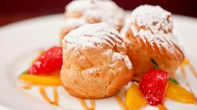 Profiteroles de fresa