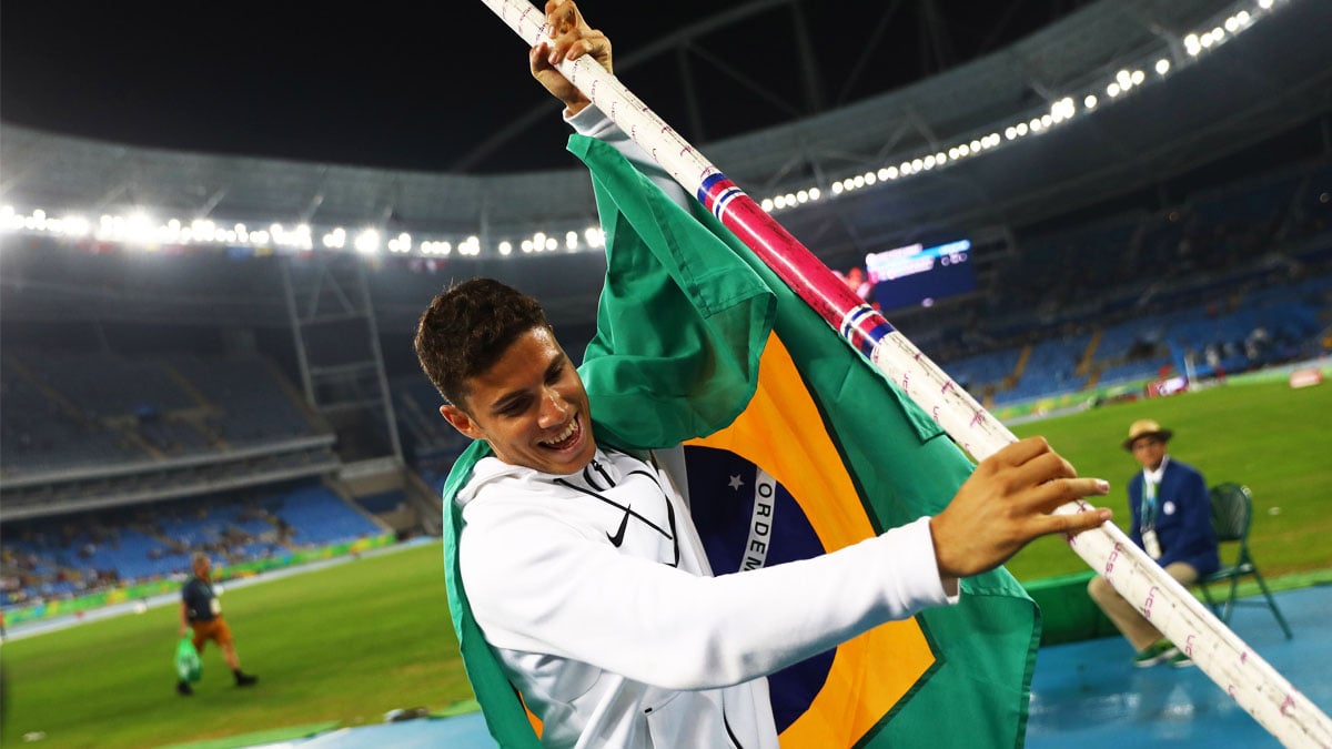 Thiago da Silva, sorprendente ganador de la pértiga en Rio 2016 (Reuters)