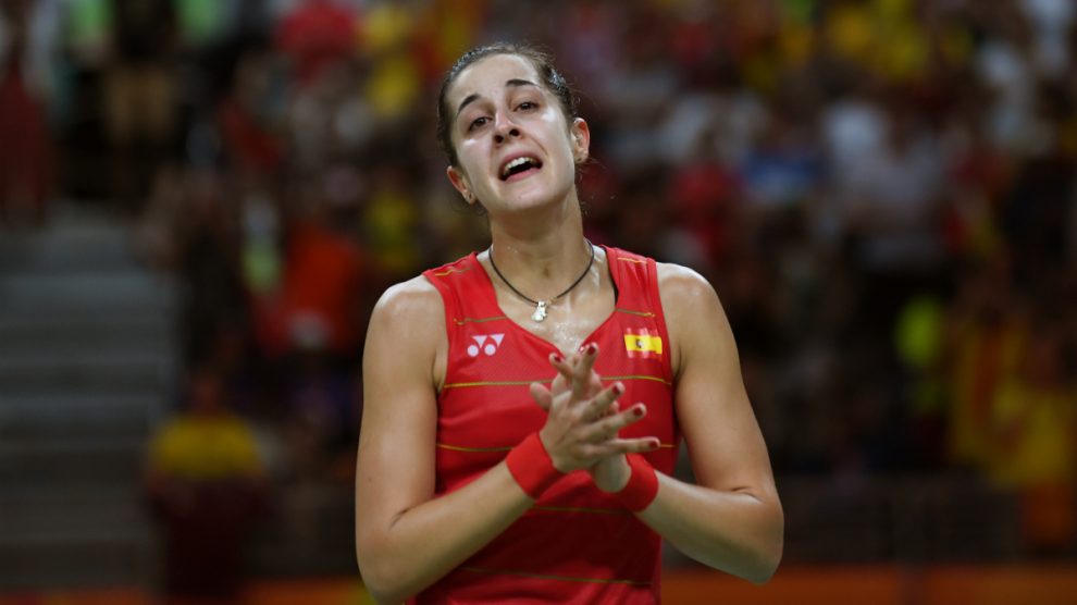 Carolina Marín, durante un partido.