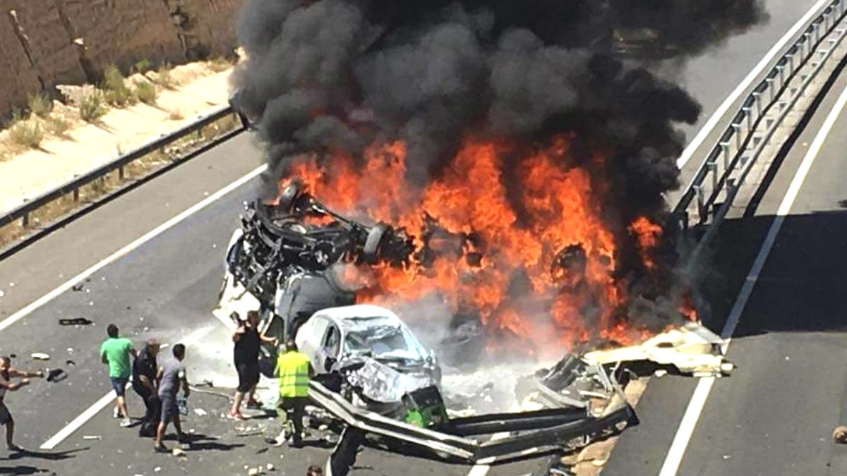 Imagen de un reciente accidente en Elche (Foto: Efe).