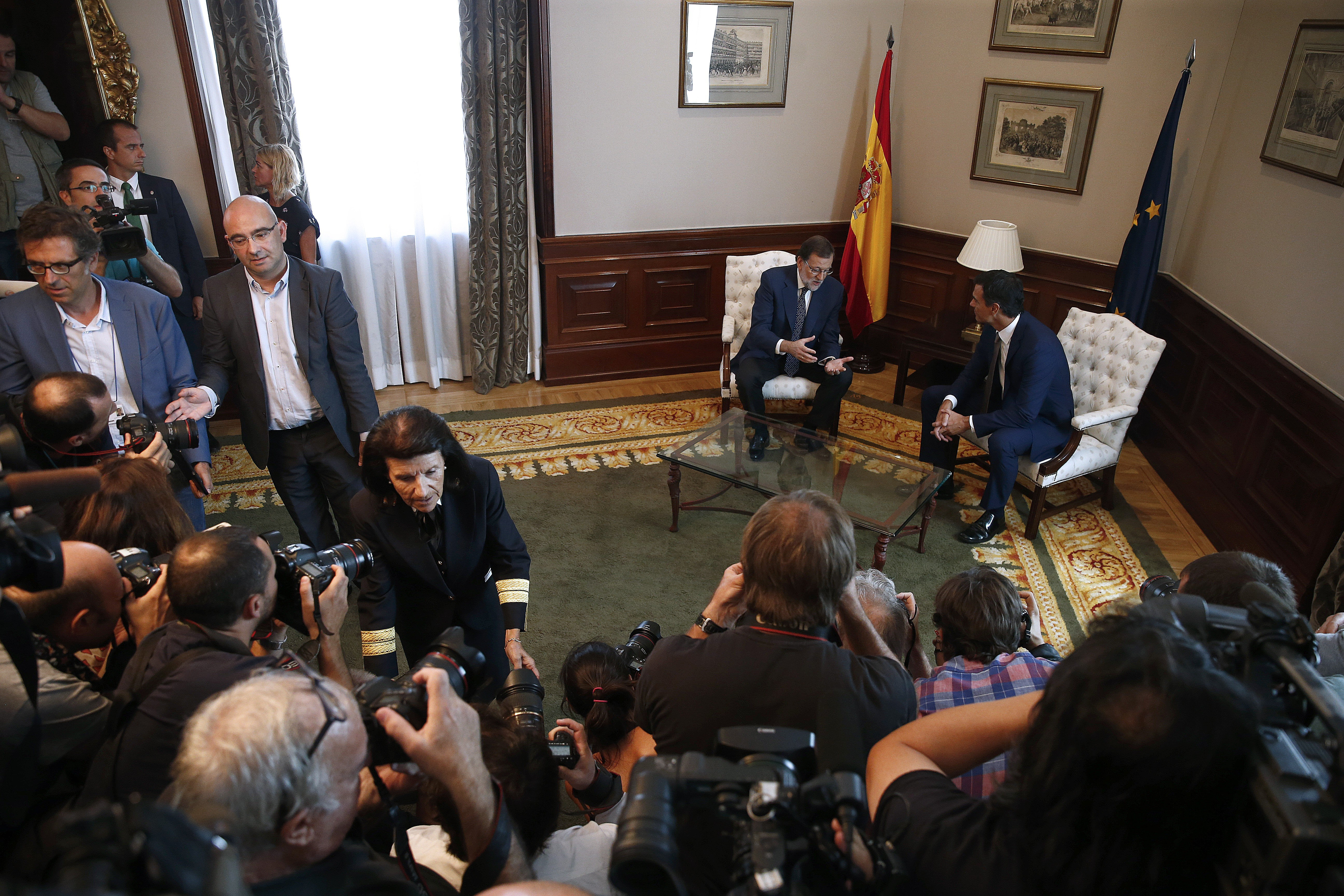 Rajoy y Sánchez, en el Congreso.
