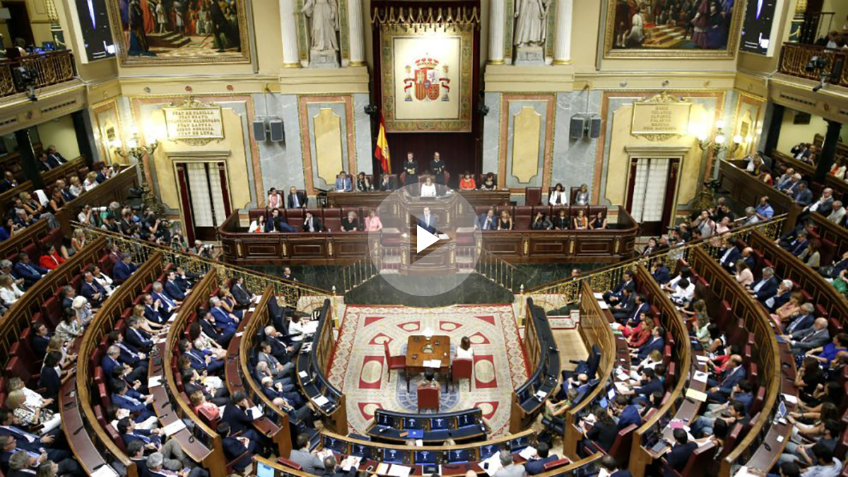 El hemiciclo, durante la intervención de Mariano Rajoy (Foto: EFE)