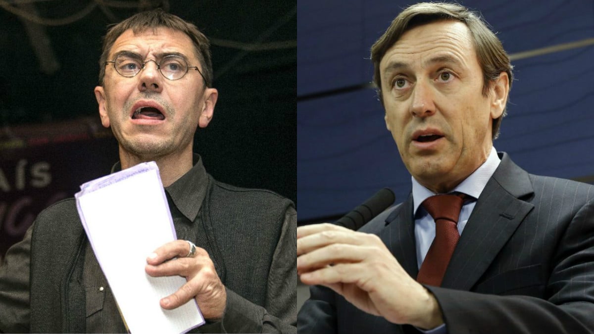 Juan Carlos Monedero y Rafael Hernando. (Archivo)