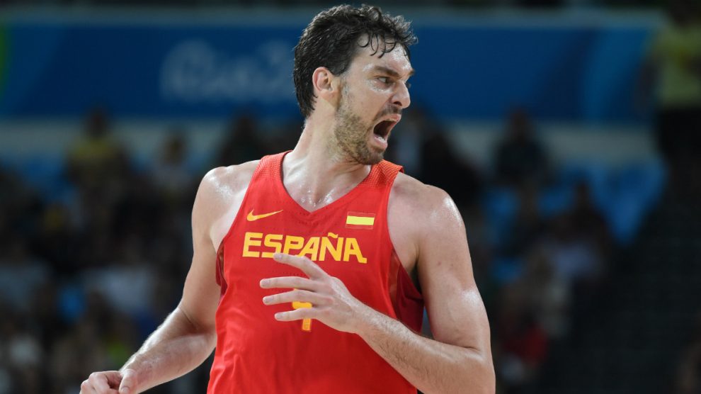 Pau Gasol durante un partido con la selección en Río 2016. (AFP)