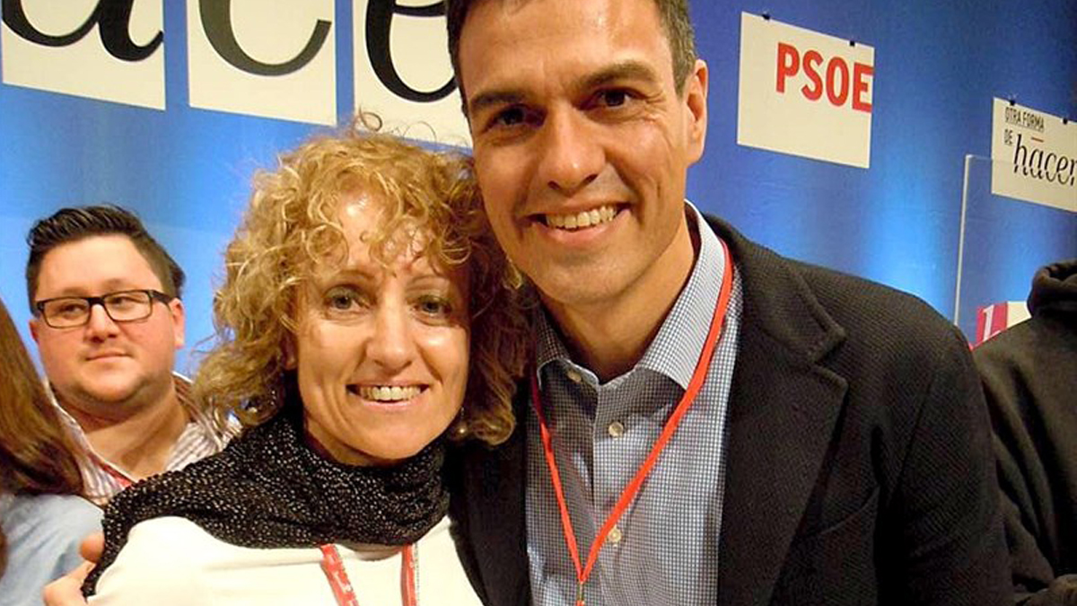 Eva Díaz Tezanos y Pedro Sánchez. (Foto: PSOE)