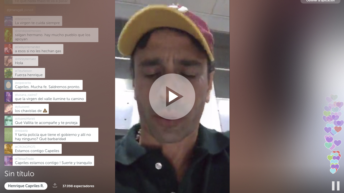 Periscope de Henrique Capriles.