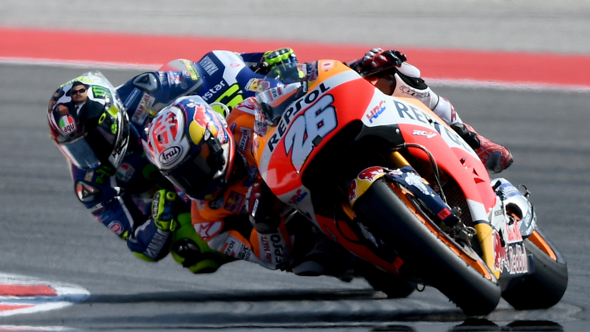 Pedrosa y Rossi, en un lance de carrera. (AFP)