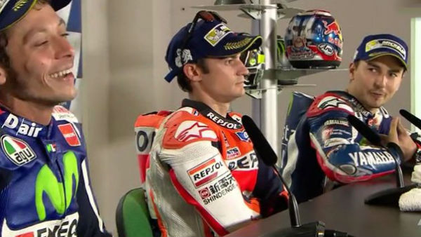 Rossi y Lorenzo discutieron en rueda de prensa.