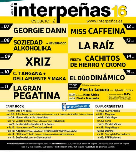 Conciertos Interpeñas 2016