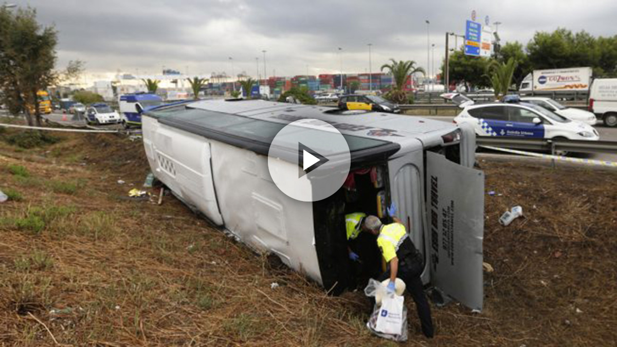 El autobús se dirigía al aeropuerto de El Prat.