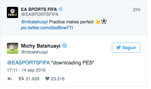 Batshuayi explota en Twitter por su puntuación en el FIFA 17
