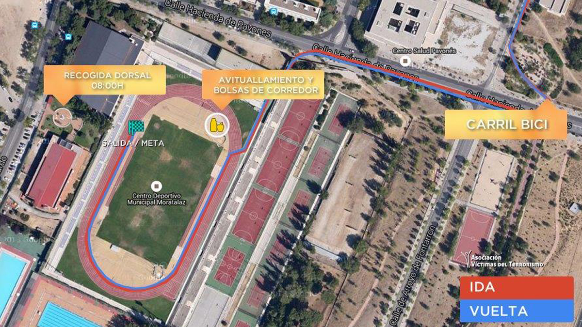 La carrera parte del Centro Deportivo Municipal de Moratalaz. (Foto: AVT)