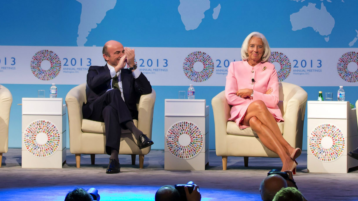 Luis de Guindos y la ex presidenta del FMI, Christine Lagarde (Foto: Getty).