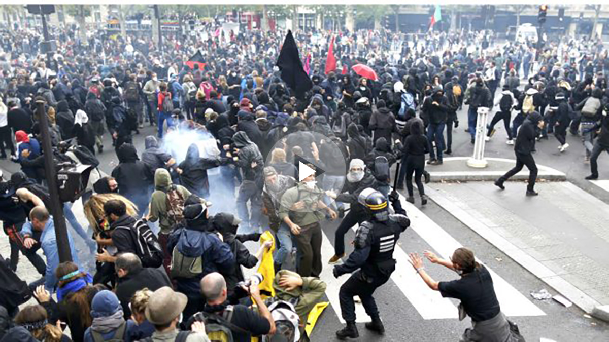 Imagen de la manifestación en París (Foto: Reuters).