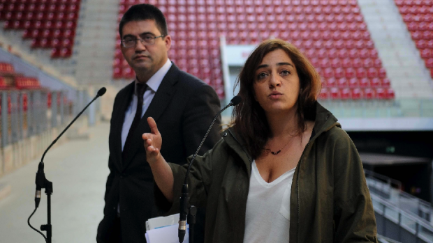 Sánchez Mato, concejal de Vicálvaro, y Celia Mayer, concejal de Deporte. (Foto: Madrid)