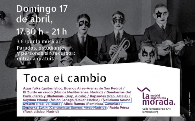 Cartel de un evento por el que cobraron en La Morada de Podemos. (Foto: FB)