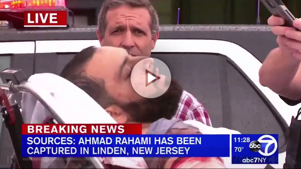 Ahmad Khan Rahami, trasladado en camilla tras ser herido en su detención. (TW)