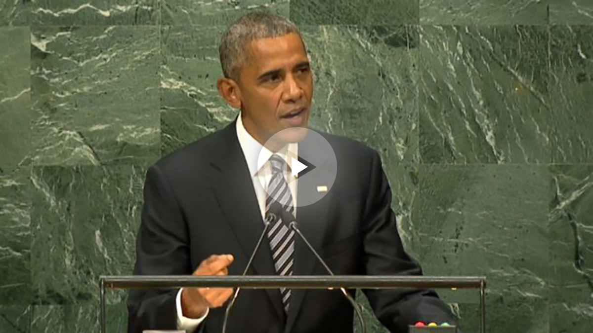 Barack Obama, este martes en la sede de la ONU.