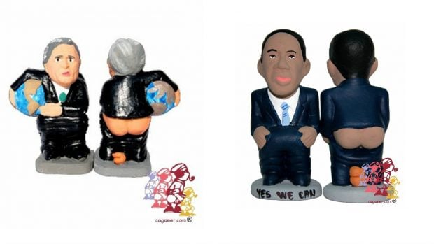 George W. Bush y Barack Obama caracterizados en 'caganers'. 