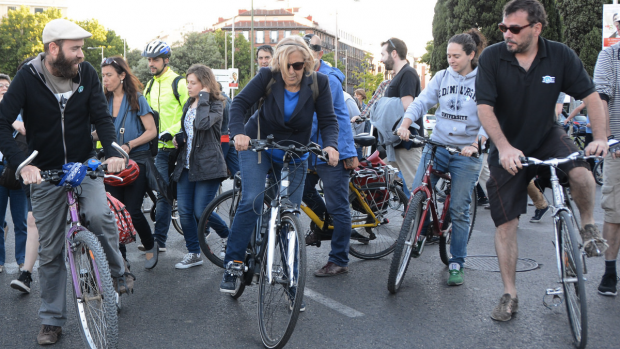 La exjueza Carmena en campaña electoral. (Foto: AM)