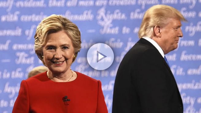 Hillary Clinton y Donald Trump salen enteros de un primer debate minado de ataques