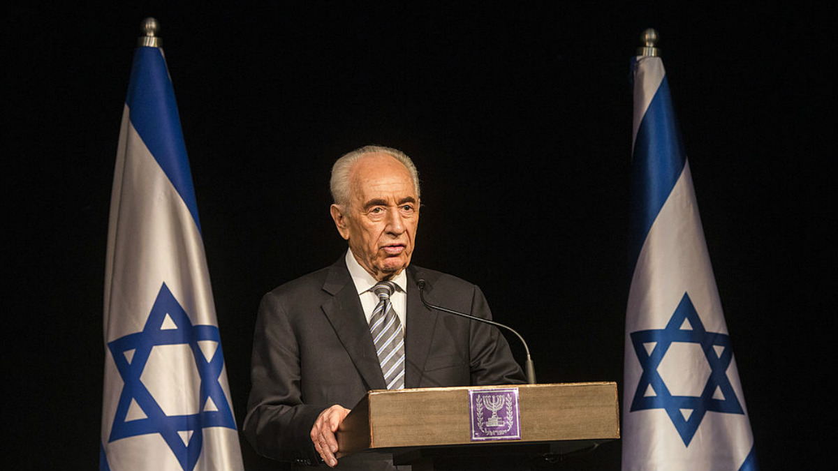 Shimon Peres en una rueda de prensa en julio de 2014. GETTY
