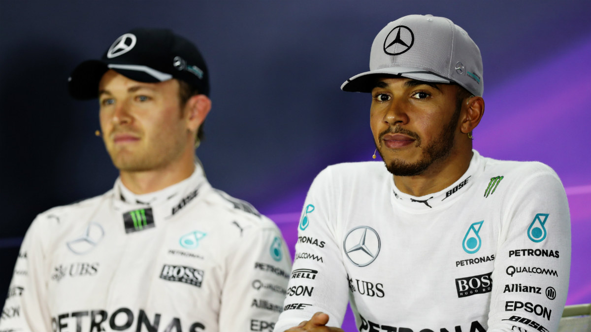 Hamilton y Rosberg, pilotos de Mercedes. (Getty)