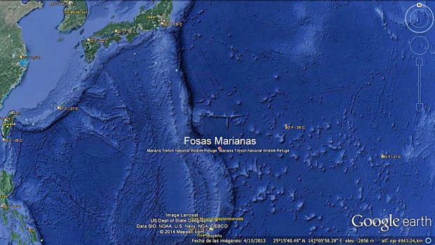 oceanos maxima profundidad fosas marianas