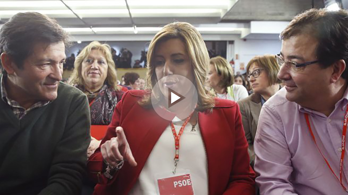 Fernández, Díaz y Ferández Vara en el Comité Federal. (Foto: EFE)