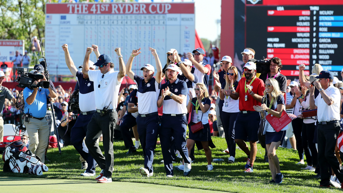 Estados Unidos celebra su triunfo en la Ryder Cup. (Getty)