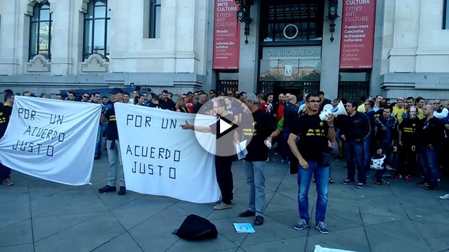 Masiva protesta de policías municipales contra Carmena pidiendo la dimisión de Barbero