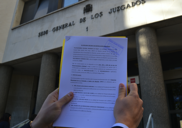 Denuncia de Madrid Lo Vale adelantada por OKDIARIO ya sellada. (Foto: OKDIARIO)
