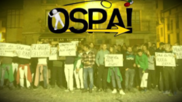 Cartel de Sortu en apoyo de los agresores de Alsasua y exigiendo la salida de la Guardia Civil del País Vasco y Navarra.