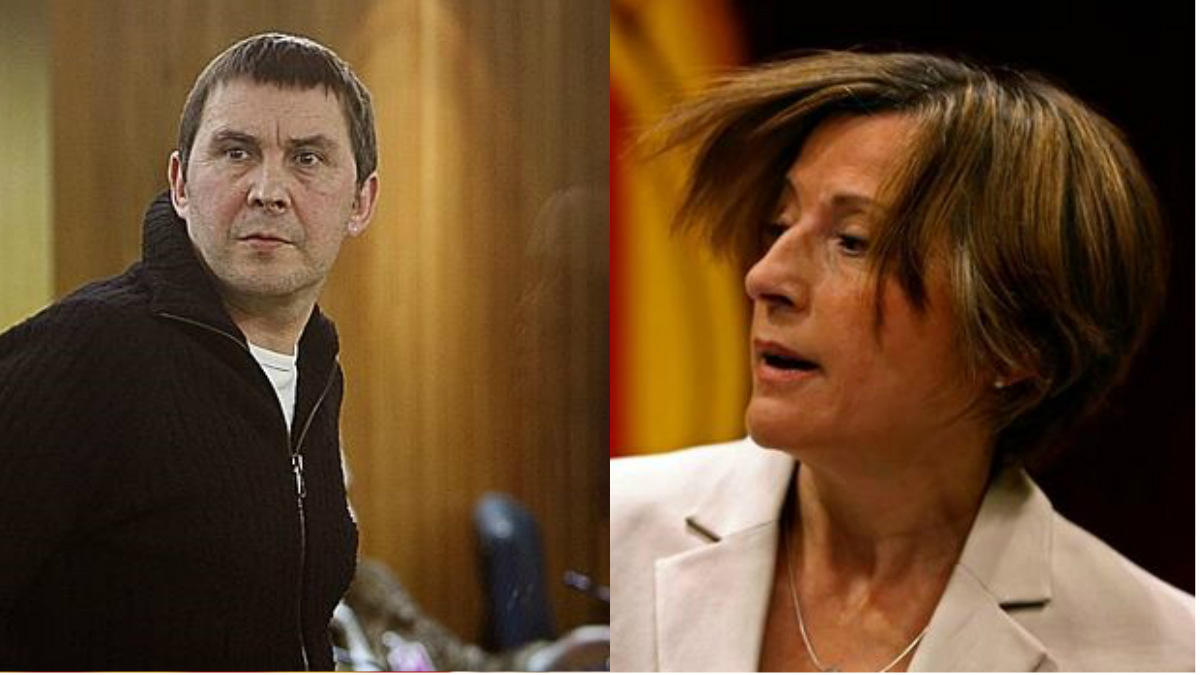 Arnaldo Otegi y Carme Forcadell. AGENCIAS