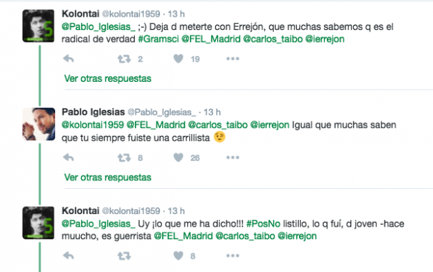 Tuits de Pablo Iglesias.