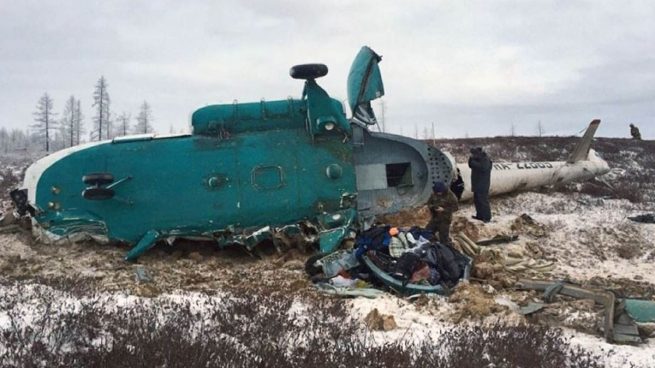 Mueren 19 personas al sufrir un accidente un helicóptero ruso en Siberia