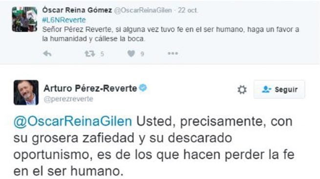 El Pancetas se enzarza en Twitter con ¡Pérez Reverte!