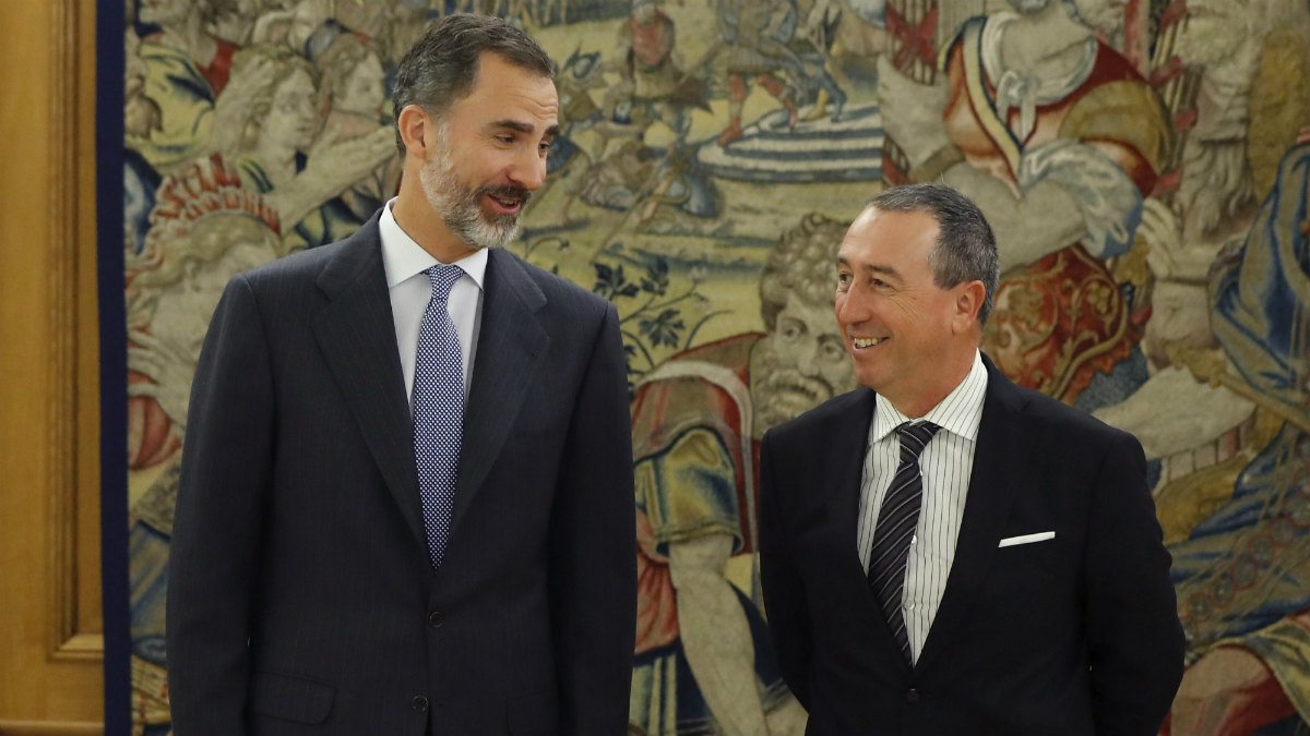 Felipe VI recibe al portavoz de Compromís Joan Baldoví en Zarzuela (EFE)