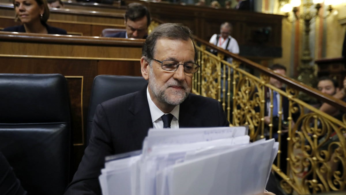 Mariano Rajoy en su debate de investidura. (EFE)